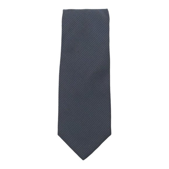 Tommy Hilfiger Silk Ties Black Pin Dot Gray Stripe USA Made Lot of 2 - Picture 6 of 10